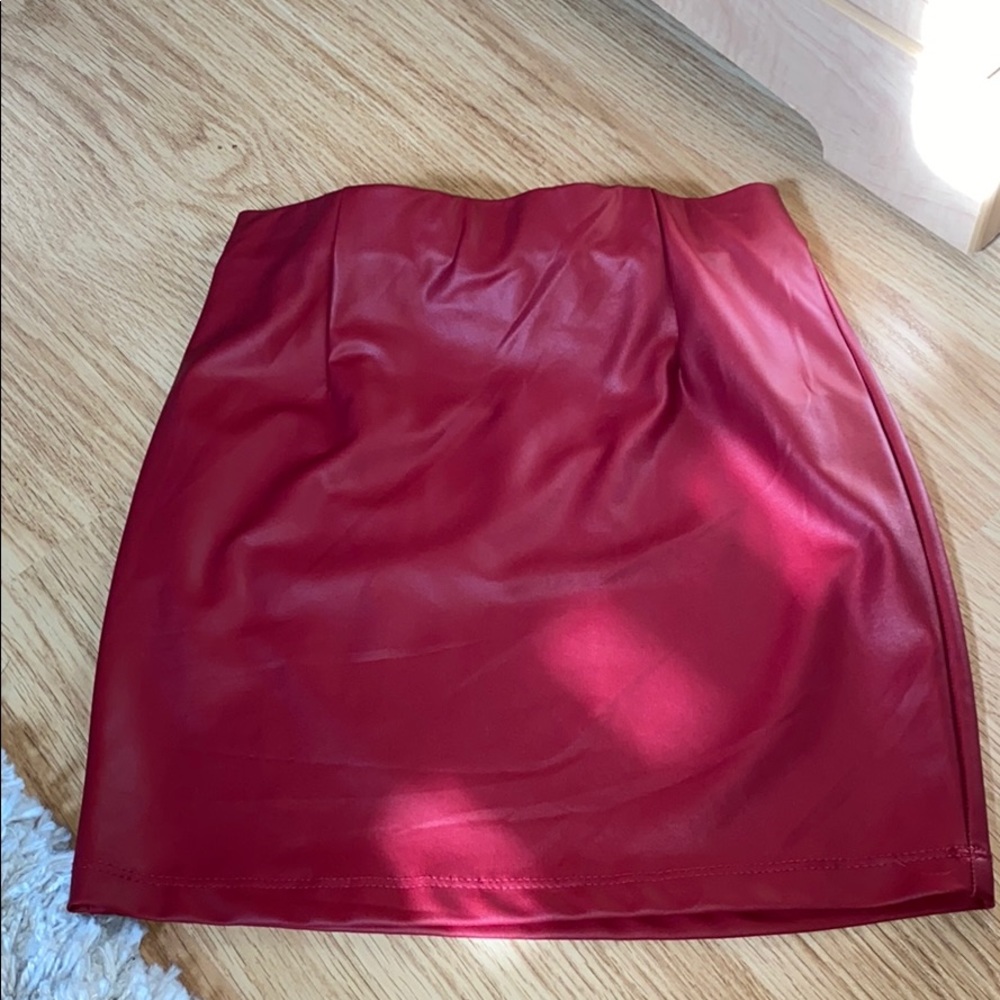 faux leather skirt